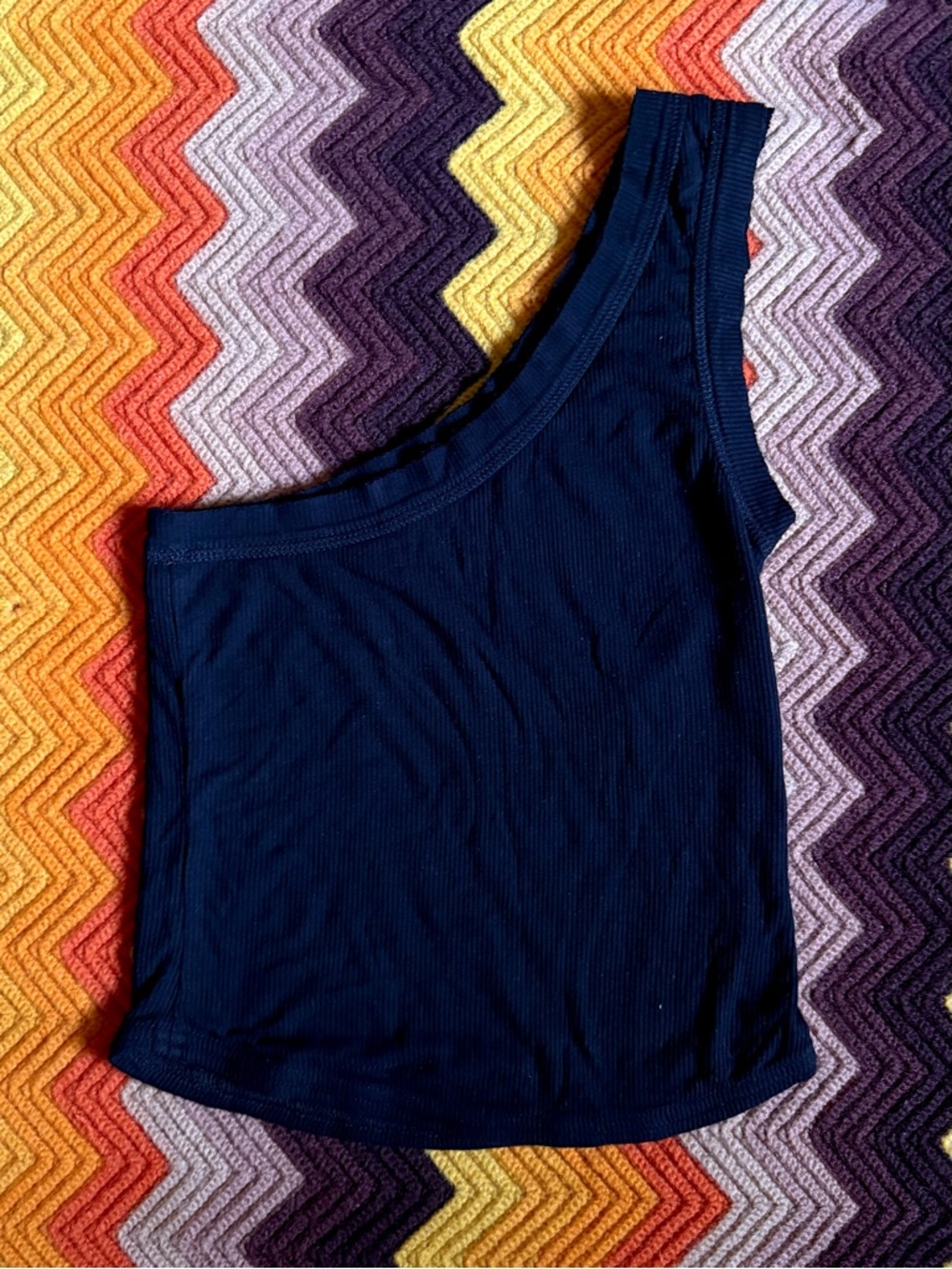 Black One Shoulder Top